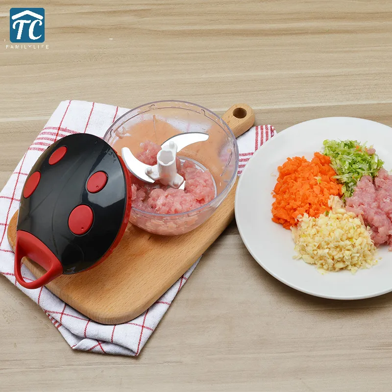 Кухонные аксессуары, ручные Чопперы для чеснока, картофелерезка, мясорубка, мясорубка, блендер из нержавеющей стали, коробка для салата, тянущаяся веревка