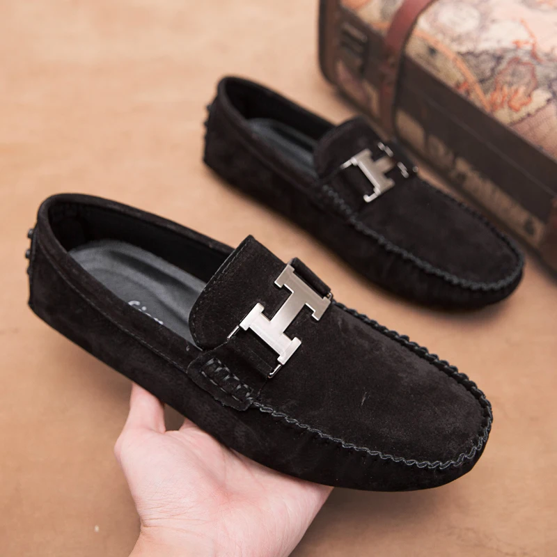 Mocassin homme/мужские лоферы; повседневная обувь; модная кожаная обувь для вождения; мужские мокасины; мужские лоферы; Цвет Черный