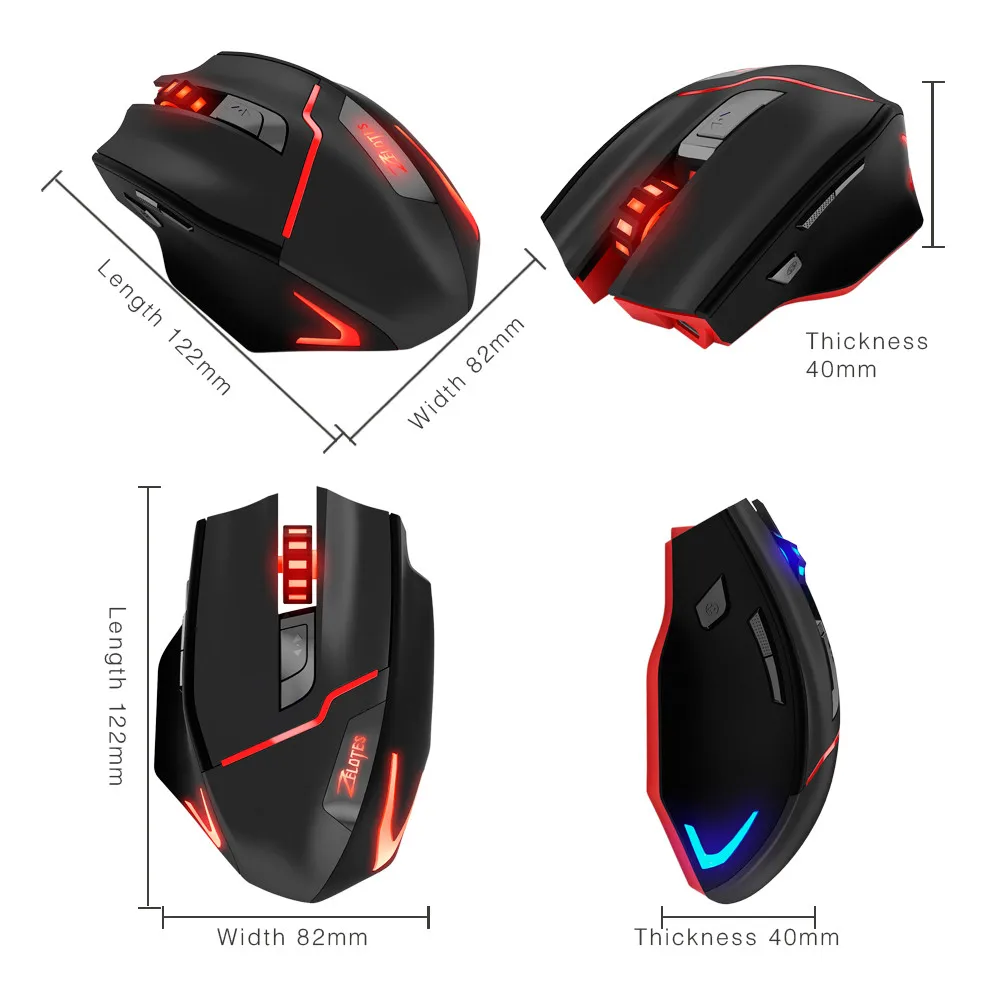 Zelotes F 18 Dual mode игровая мышь 3200 точек/дюйм проводная/беспроводной Регулируемый dpi