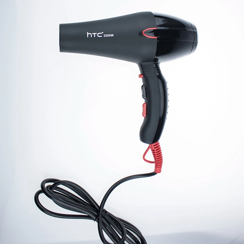 Htc профессиональный фен для волос с отрицательными ионами, фен для волос 2200 Вт, супер горячий и холодный ветер, Парикмахерская, салон для дома