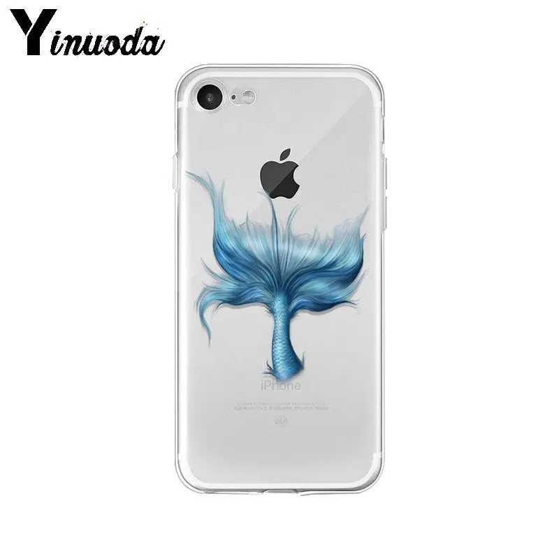 Yinuoda Mermaid Tail TPU Soft Silicone Phone Case for iphone 13 X XS MAX 6 6S 7 7plus 8 8Plus 5 5S XR | Мобильные телефоны и