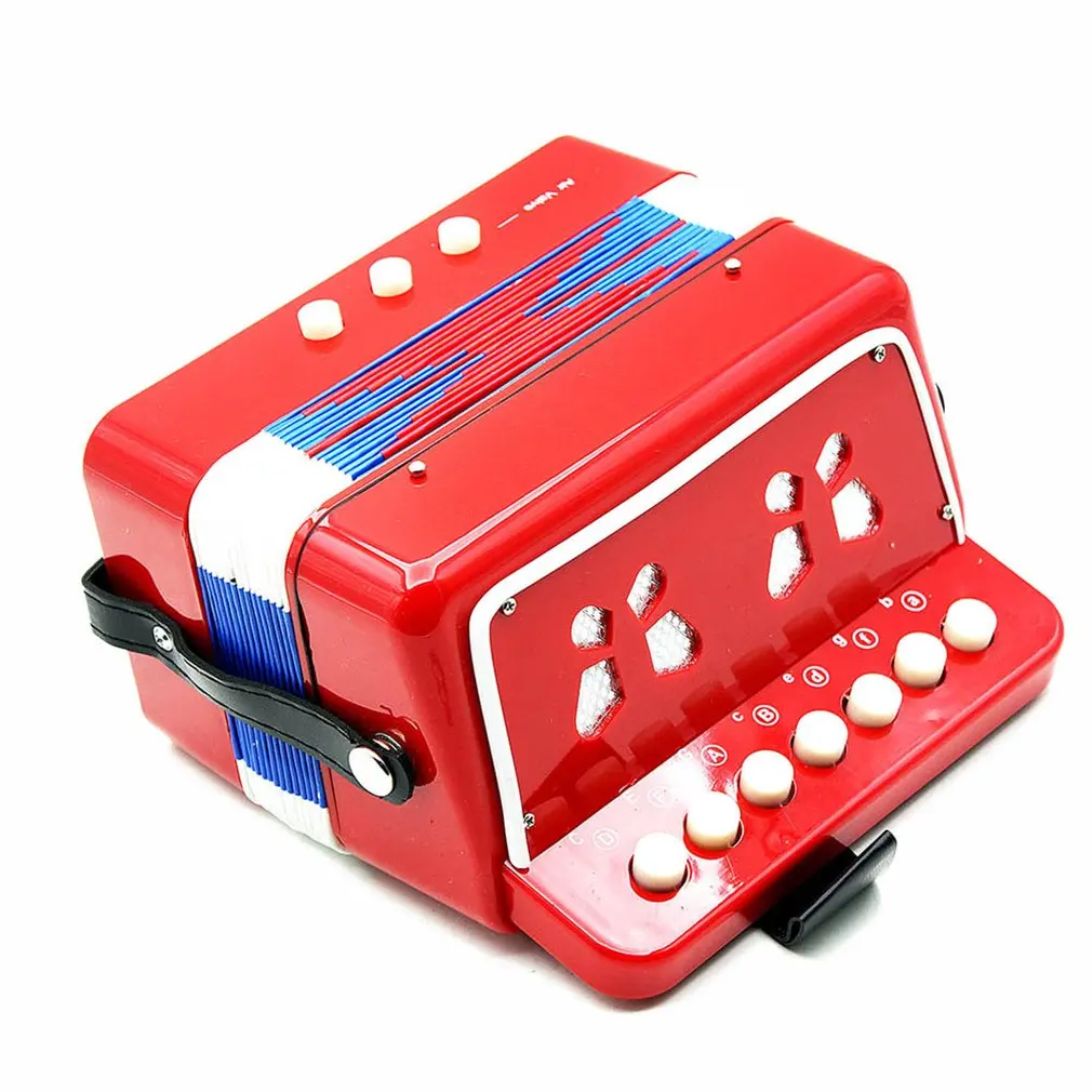 1 шт. мини детский аккордеон 7-Key 3 баса обучающий детский Начинающий тренировка музыкальный инструмент группа игрушка