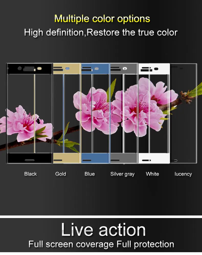 UVR для sony Xperia XZ Премиум Закаленное стекло 5," для sony Xperia XZ Премиум XZP защита экрана 3D полное покрытие стеклянная пленка