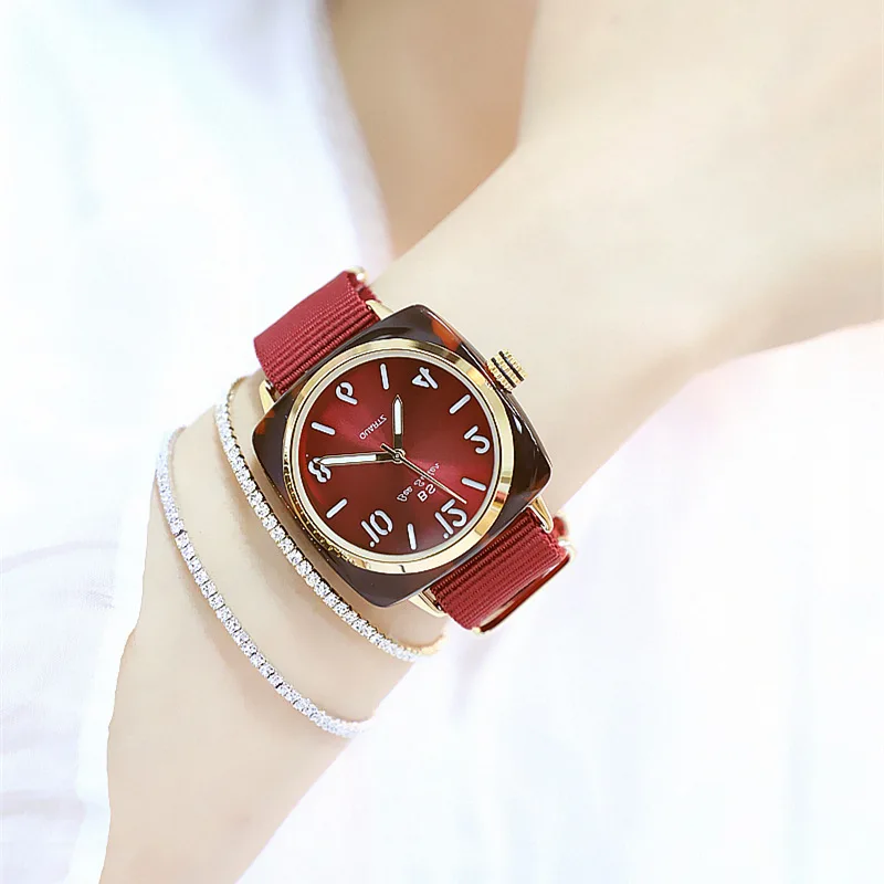 Женские кварцевые часы horloges vrouwen kol saati с большим квадратным циферблатом и