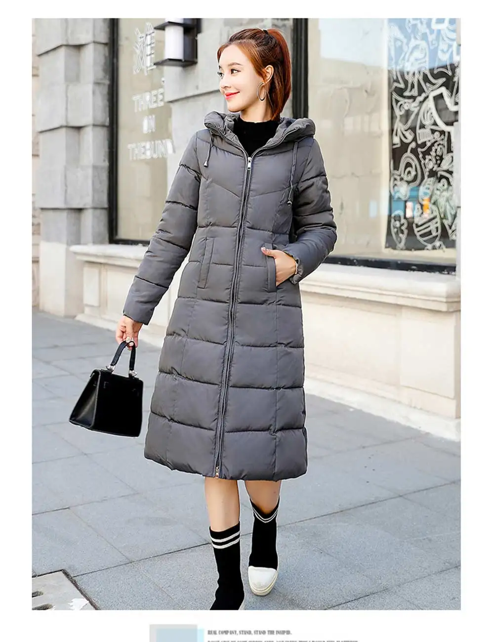 PinkyIsBlack размера плюс 6XL зимняя куртка женская с капюшоном заниженный ватный пуховик Женская длинная парка с хлопковой подкладкой Зимнее пальто для женщин