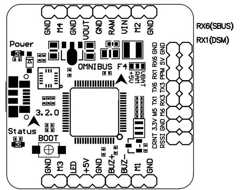 Контроллер полета F4 BetaFlight 3.2.0 OSD STM32F405RGT6 30.5X30.5MM для 180 210 230 FPV гоночного дрона|flight