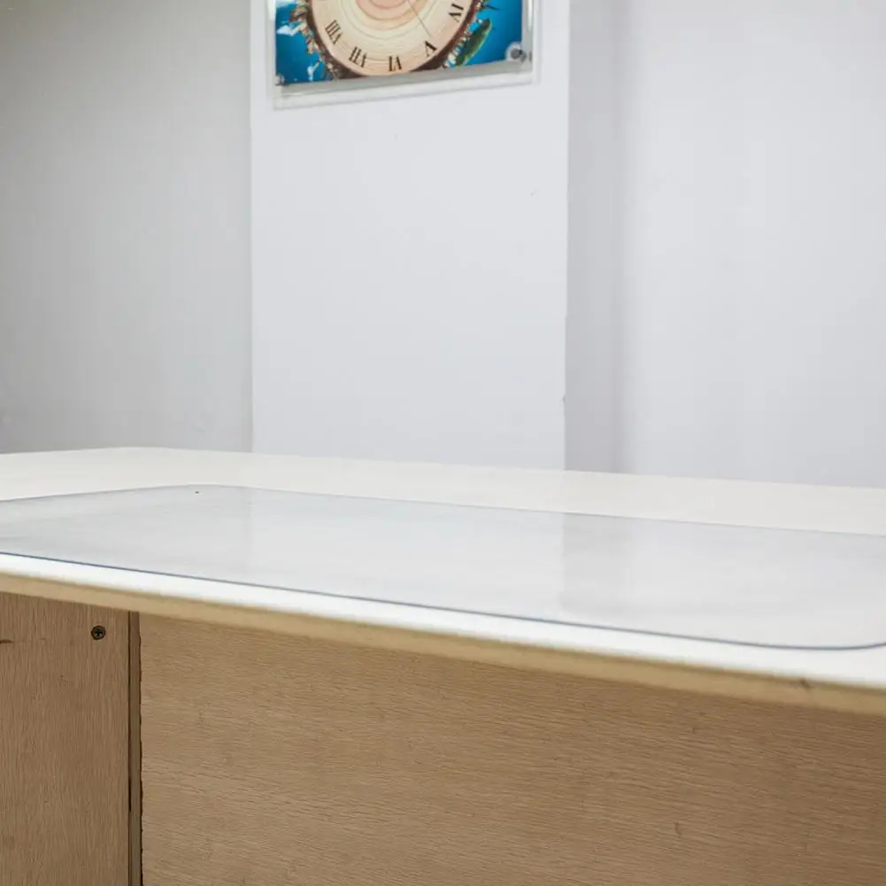Soft Glass Tablecloth PVC Waterproof Oilproof Home Party Transparent Rectangle 90x50x0.25cm Table Mat | Дом и сад