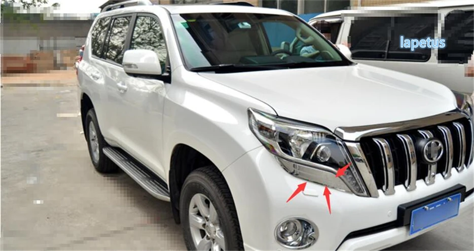 Lapetus ABS хромированные передние фары лампы для век накладка 2 шт подходит Toyota Land