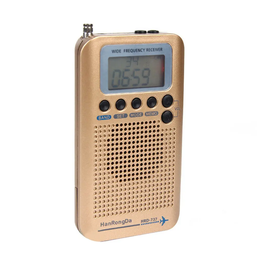 Портативный Полнодиапазонный радиоприемник с ЖК-дисплеем FM/AM/SW/ CB/Air/VHF |