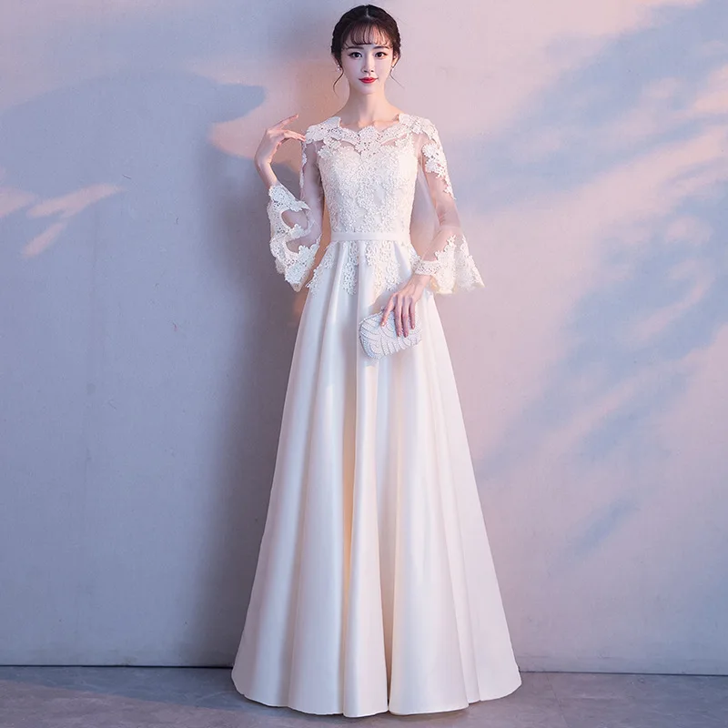 Lace Women Chinese Traditional Dress Party Lady Elegance Cheongsam Wedding Dress Vintage Bridesmaid Qipao Evening Dress