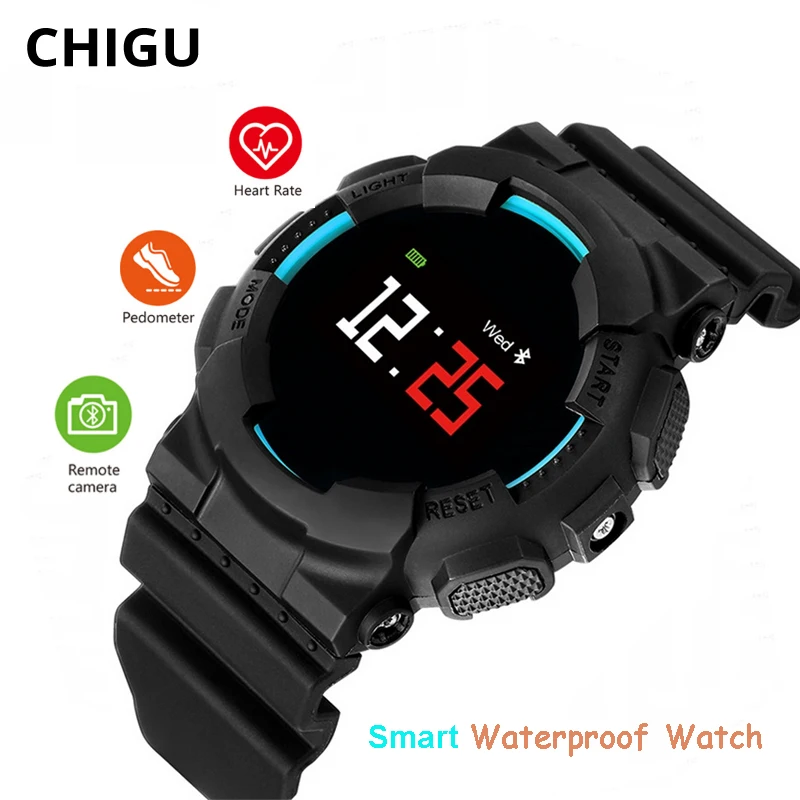 Чигу смарт-спортивные часы OLED Цвет Экран крови Давление монитор сердечного ритма