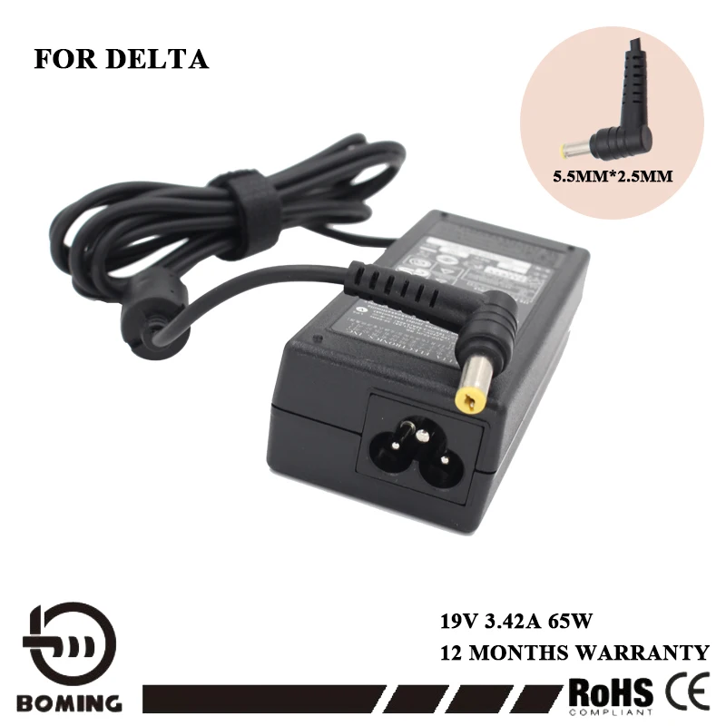 Switch Power 65W 19V 3.42a Adapter DC Plug 5.5*2.5 mm Wall Charger for Delta Compatible For HP ASUS Acer Laptop | Компьютеры и офис