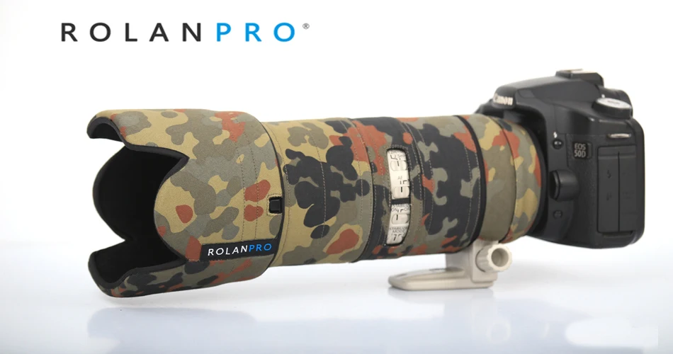

ROLANPRO Водонепроницаемый объектив камуфляжное пальто дождевик для объектива USM Canon EF 70-200 мм F2.8 L IS USM для Canon Nikon защитный рукав Пистолеты защиты