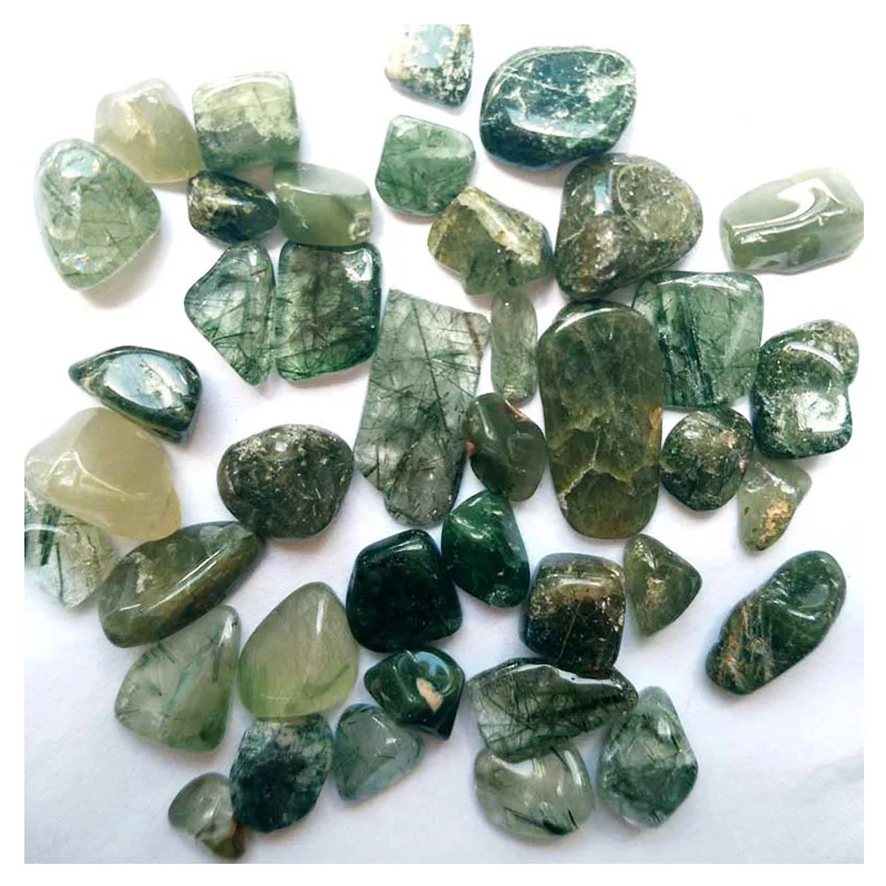 100 г натуральный Ghost Phantom Quartz садовый Кристалл Chorite кристаллы зеленый агат