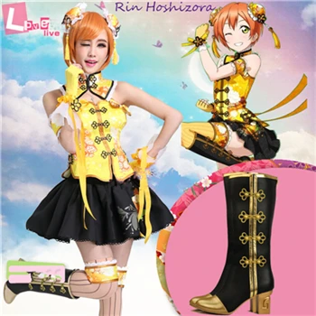 Love Live Cheongsam Пробуждение всех членов Nozomi Eli Nico Kotori Umi Honoka Maki Косплей Костюм китайское платье женские костюмы с юбкой - Цвет: Rin Hoshizora