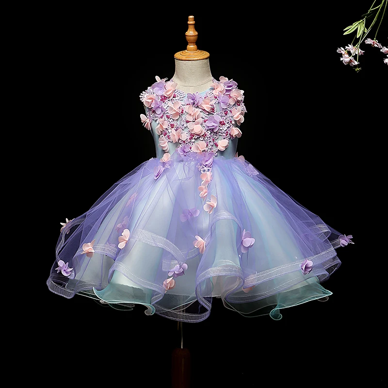Purple Flower Girl Dresses Weddings Ball Gown Pageant Princess Dress Party Clothes for kids 2-13 year | Детская одежда и обувь