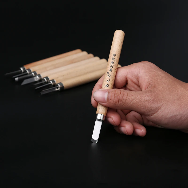 

DIY Pen Woodcut Knife Scorper Wood Carving Tools Woodworking Hobby Arts Crafts Nicking Cutter Graver Scalpel 12pcs