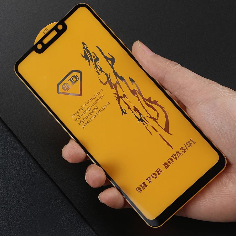 KLOVRRD 6D полное покрытие из закаленного стекла для huawei Nova 4 3 3i P Smart Plus Полный Клей