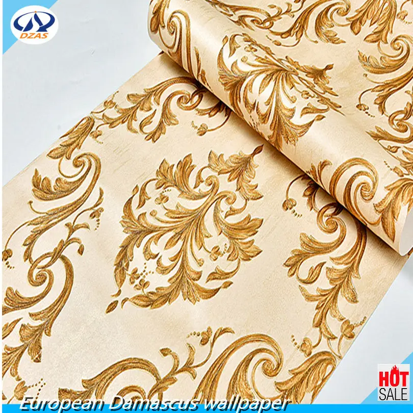 

Fine embossed retro European Damascus wallpaper AB with vertical stripes wallpaper bedroom hotel wallpaper