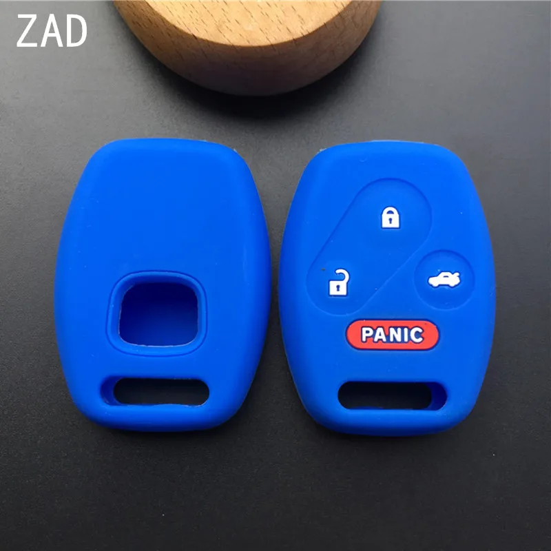 ZAD 4 buttons silicone car key fob cover case fit for Honda accord CIVIC CR-V element insight pilot crosstour ridgeCR-Z remote | Автомобили