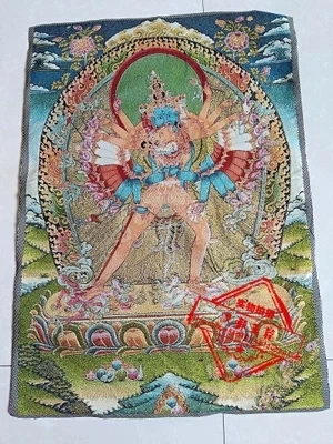 

Antique Brocade Embroidery Painting (Time Wheel. Diamond Protection)