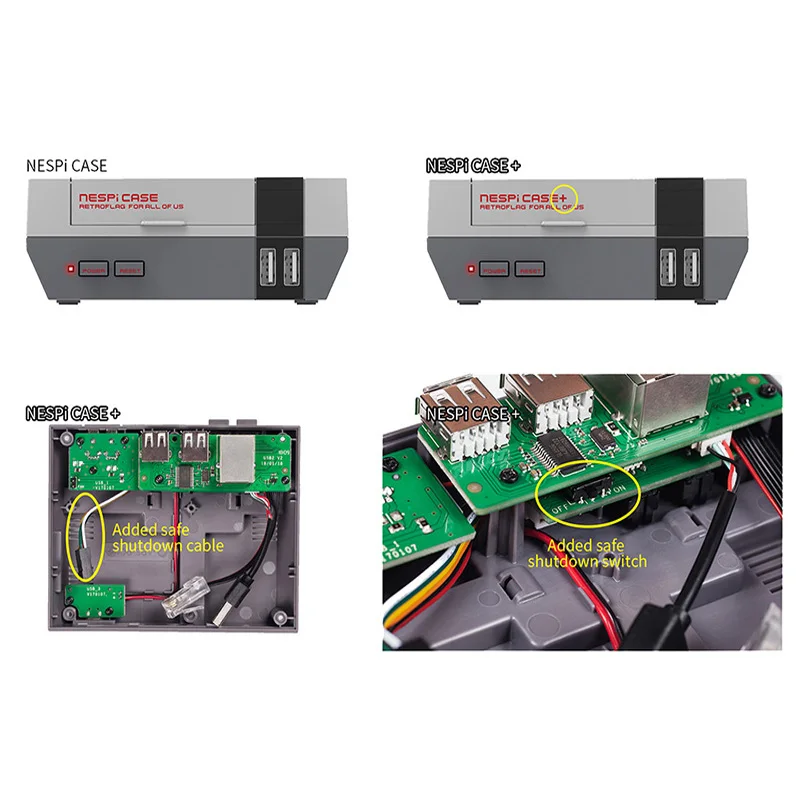 Новая версия NESPI чехол+ плюс Raspberry pi 3 Model B+ классический стиль NES чехол игровой консоли для Raspberry pi 3/3 b+/2B