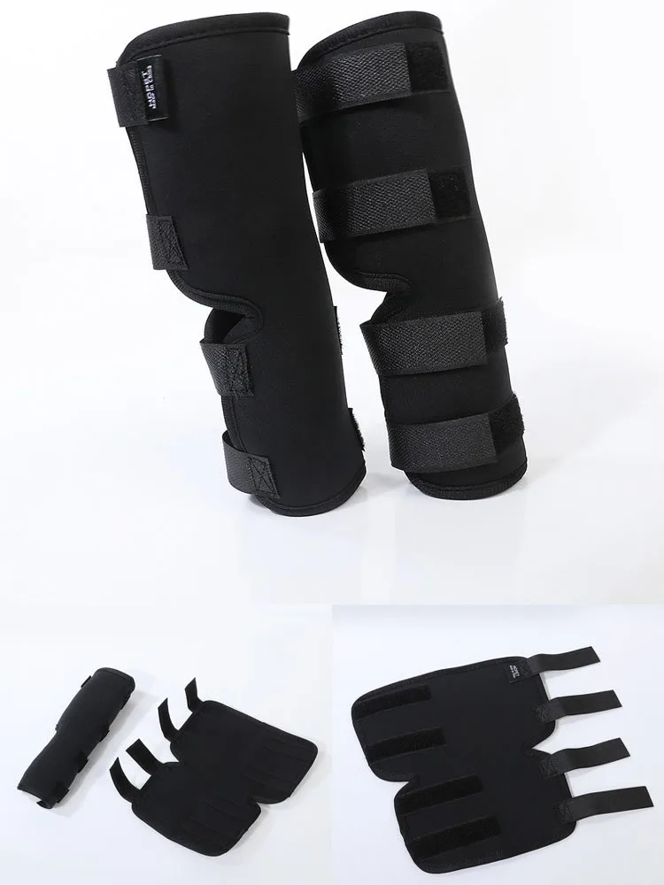 black 1Pair Повязки для собак, наколенники для ног, ремни, защита для маленьких собак, повязка для суставов, обертывание для собак, медицинские принадлежности для домашних животных, повязка для ног - Цвет: black 1Pair