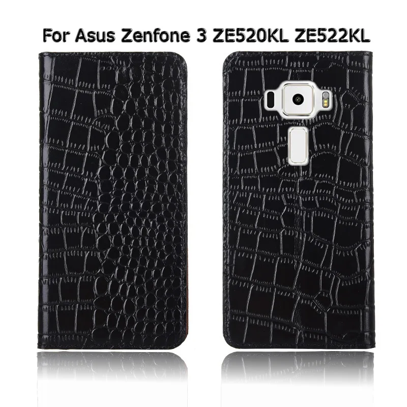 Чехол для телефона с текстурой крокодиловой кожи Asus Zenfone 3 ZE520KL ZE552KL откидной чехол