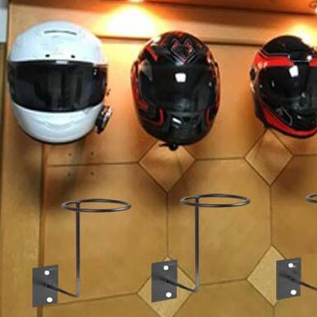 

Heavy Duty Wall Mounted Wall Hooks Hat Rack Helmet Hanger Black