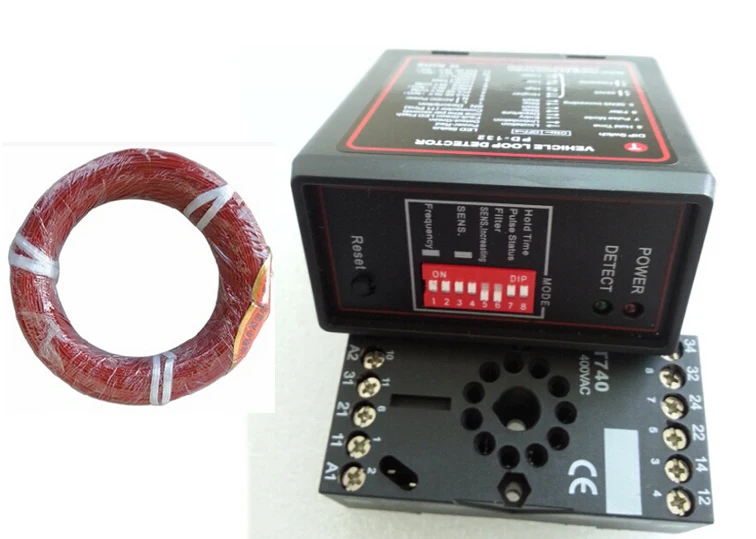 

10pcs 12V 24V 50M/Roll Traffic Inductive Loop Induction Coil Wire Cable and Vehicle Detector 2 channel