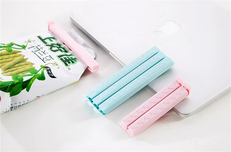 JiangChaoBo 5 шт./лот, упаковка для пищевых продуктов, зажим, зажим для сохранения пищевых продуктов, маленький пластиковый мешок, мешок для закусок, зажим для уплотнения