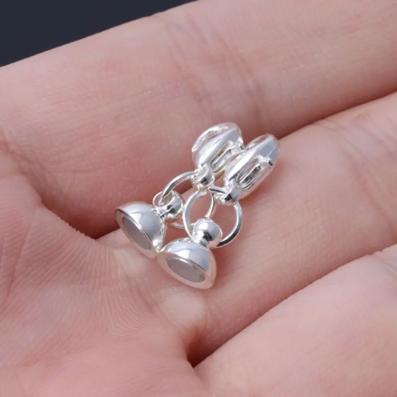 

24Pcs Rhinestone Ball Cuboid Magnetic Lobster Clasps Kit Bracelet Jewelry Making