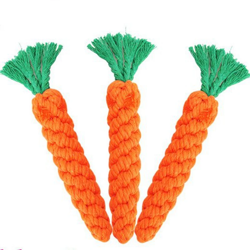 Фото Хлопковые веревки домашних животных молярная веревка игровые наборы морковь