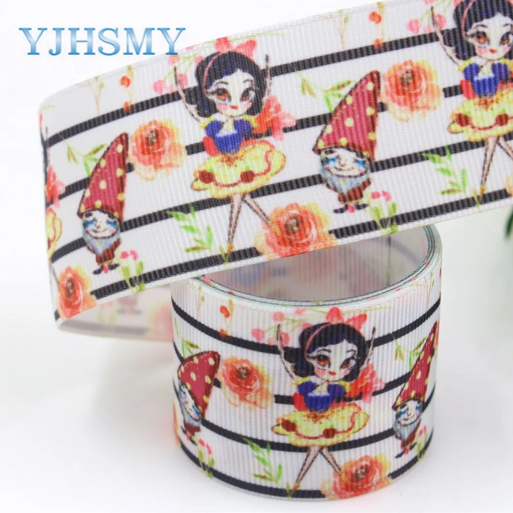 YJHSMY ленты 38 мм 5 ярдов мультфильм термопечать grosgrain лук кепка DIY аксессуары