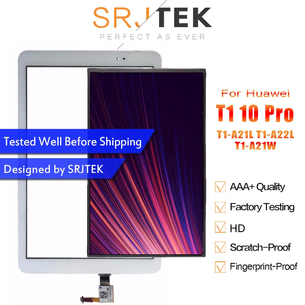 

Srjtek 9.6" For Huawei Mediapad T1 10 Pro LTE T1-A21L T1-A22L T1-A21W LCD Display Touch Screen Digitizer Glass Panel