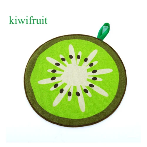 kiwifruit Подвесной фруктовый узор полотенце с героем мультфильма кухонное полотенце ткань с водопоглощающей тканью полотенце носовой платок для детей fTRQ0310 - Цвет: kiwifruit