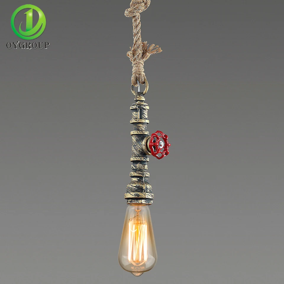 DIY винтажная Паровая водопроводная цветная Подвесная лампа Лофт индастриал E27