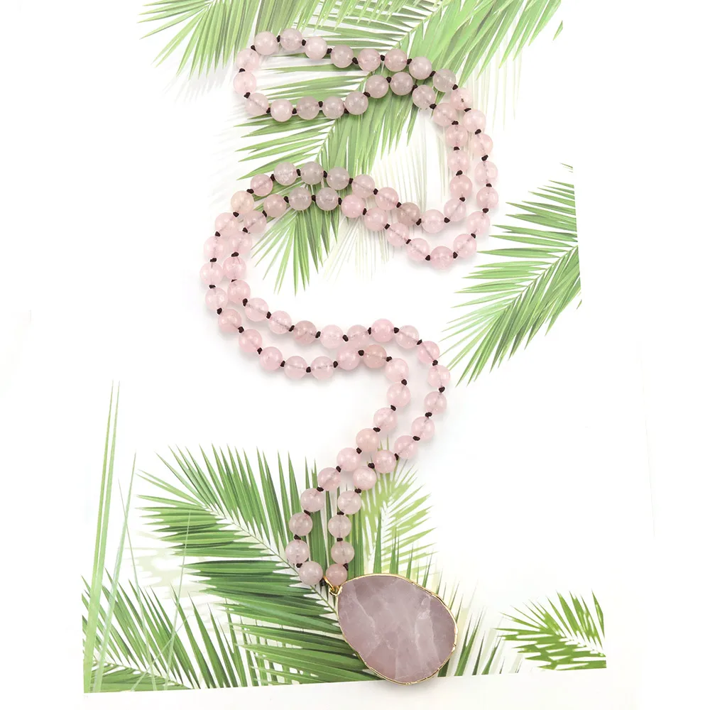 Модные богемные ювелирные изделия женские полудрагоценные камни длинные узлы