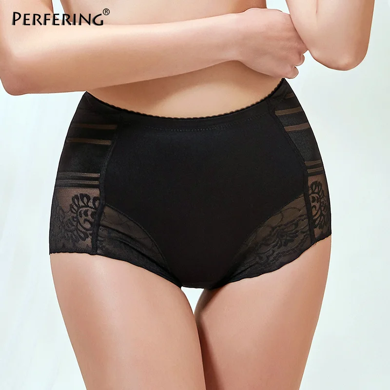 BLACK Perfering, женские Шелковистые трусики, нижнее белье, корсет, тонкая талия, для похудения, животик, боди, Утягивающие трусы, послеродовые - Цвет: BLACK
