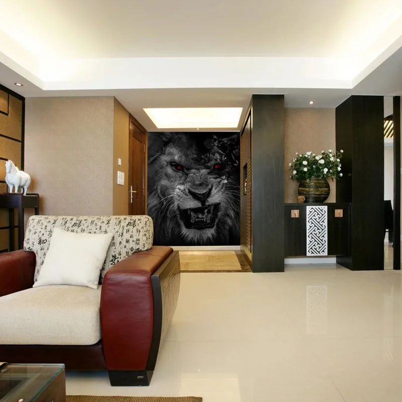 Фотообои на заказ 3D Фотофон с изображением Льва бар КТВ оригинальное