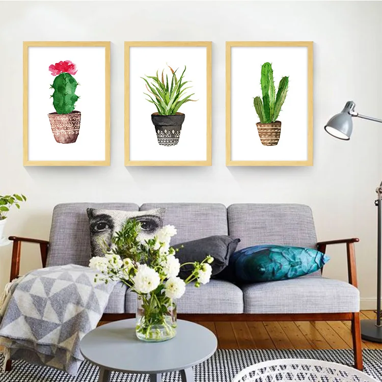 Нордическое зеленое растение садовая роспись художественный Принт плакат