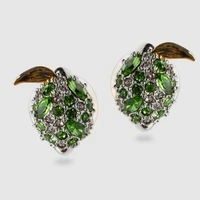 amorita boutique fashion green strawberry design earrings