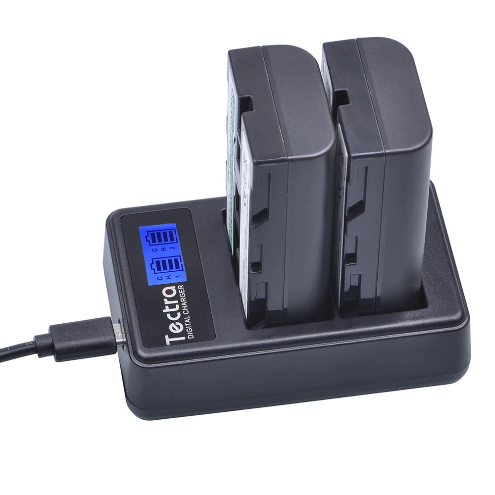 Tectra 3Pcs NP F550 запасная батарея + ЖК USB двойное зарядное устройство для Sony|np f550|battery