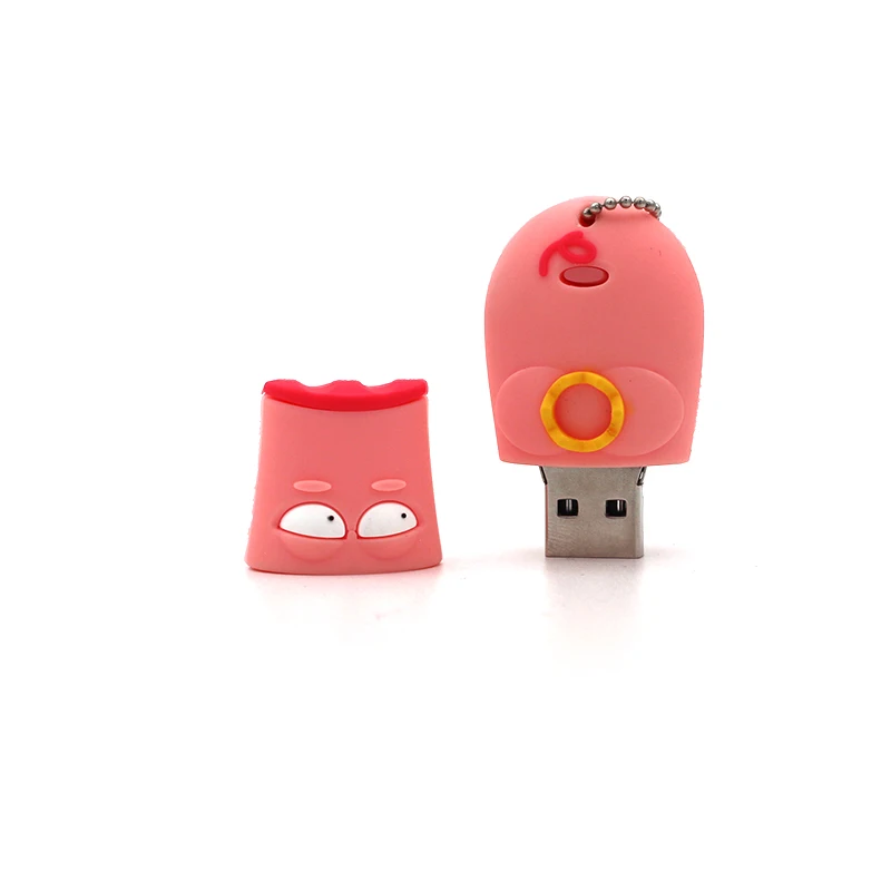 Мультяшная розовая Корона Свинья ручка накопитель personalizado Usb флеш 64 ГБ реальная