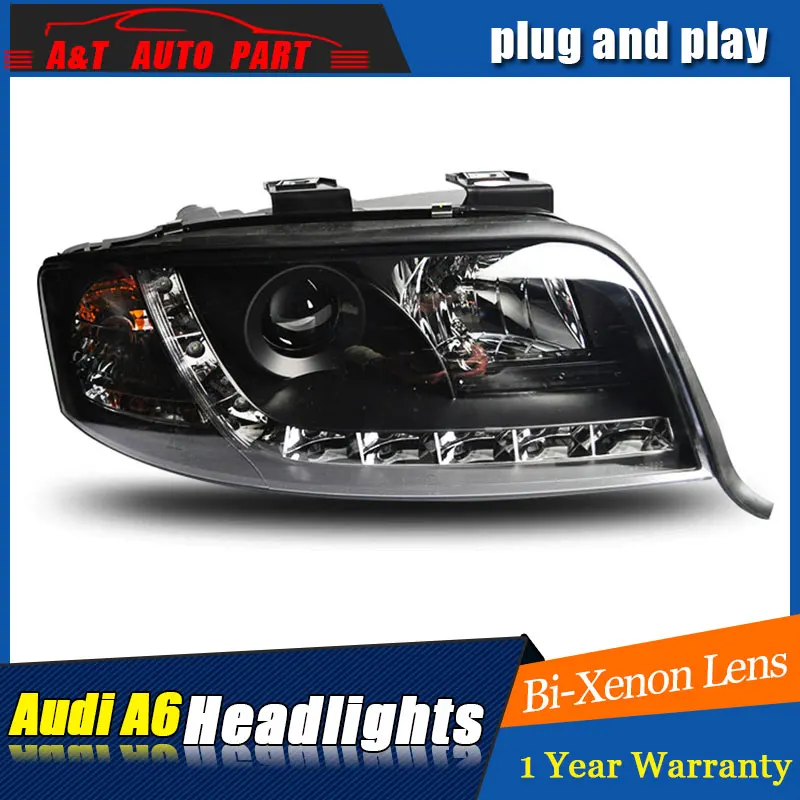 Автомобильный Стайлинг светодиодный налобный фонарь для AUDI A6 головной