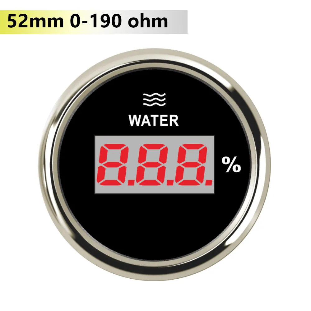 52 мм цифровой водонепроницаемый измеритель уровня воды 0 190ohm 240 33ohm для морской
