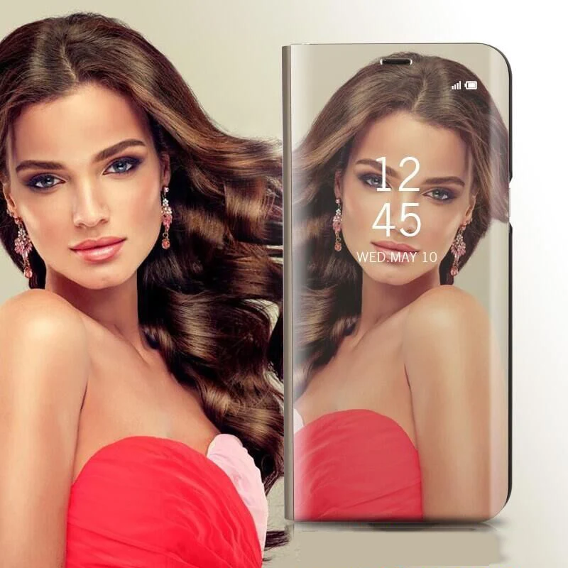 Роскошный умный зеркальный чехол для OPPO R11 F7 A83 A71 A37 F5 A73 Find X A5 A3S F9 A59 F1S кожаный