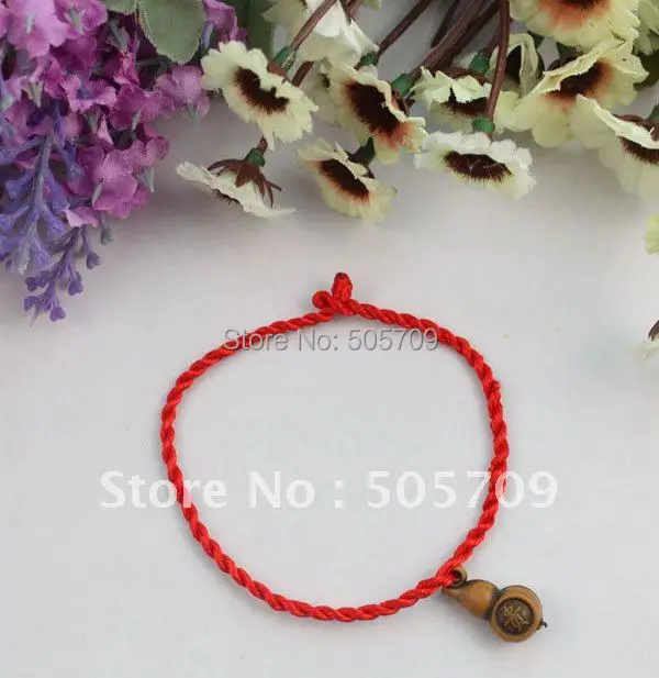 

48PCS Chinese Wealth Calabash Red Lucky Bracelets Free Shipping #22123