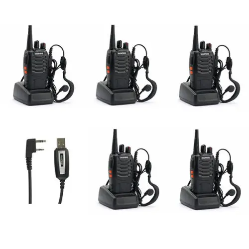 5x Baofeng BF 888S 400 470 МГц 5 Вт CTCSS двухдиапазонный двухсторонний радиоприемник HT рация