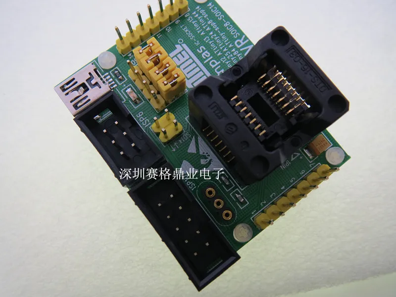 Оригинальное тестовое сиденье ATMEL IC ATtiny24 ATtiny44 программирование сжигания ATtiny84